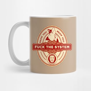 Your cat hates the system vintage style Mug